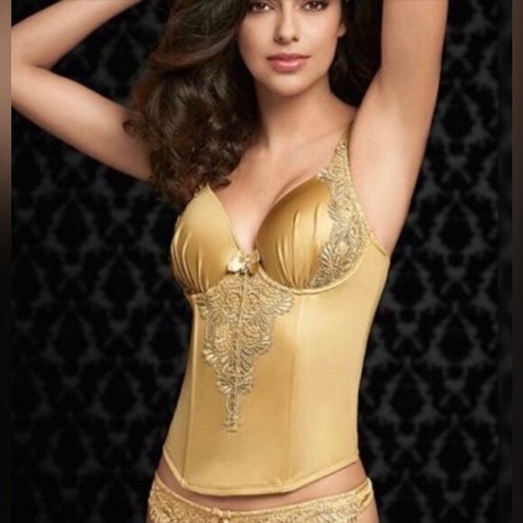 Soma limited edition opulence bustier in decadent gold sz 38 DD - Picture 1 of 7